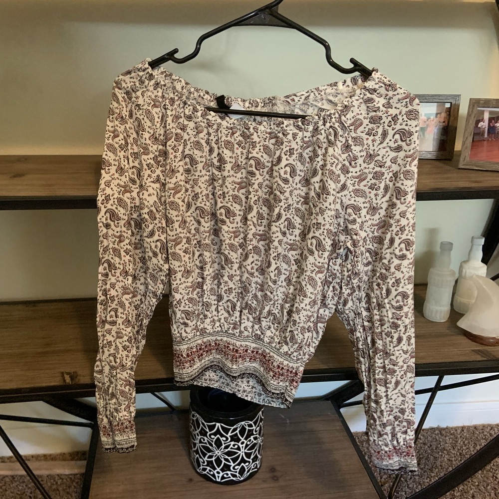 Long Sleeve Cinch Waist Top